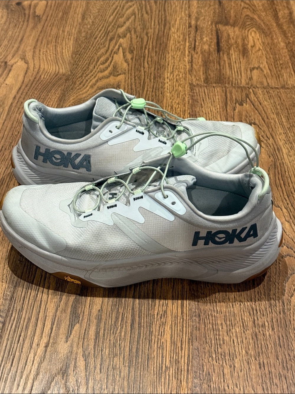 HOKA One One Transport shoes in Harbor Mist/Lime Glow